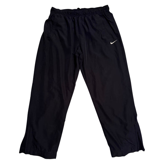 Nike Track Pants – Black with White Swoosh