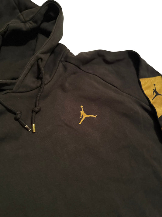Nike Jordan Gold Print Hoodie – Black