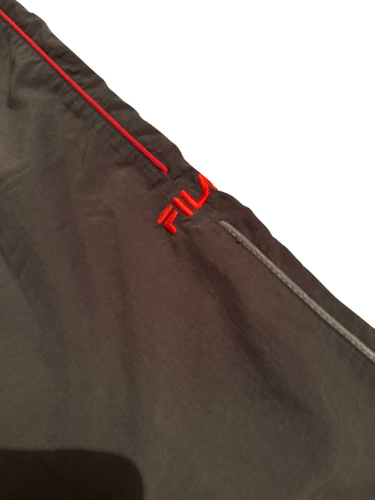 FILA Lightweight Track Pants – Dark Grey/Red
