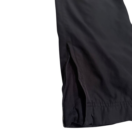 Nike Track Pants – Black with White Swoosh