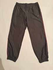 Nike Track Pants – Dark Grey with Red Side Stripes