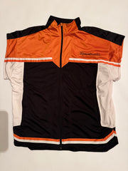 Vintage Reebok Full-Zip Track Vest – Orange/Black/White