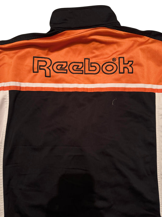 Vintage Reebok Full-Zip Track Vest – Orange/Black/White