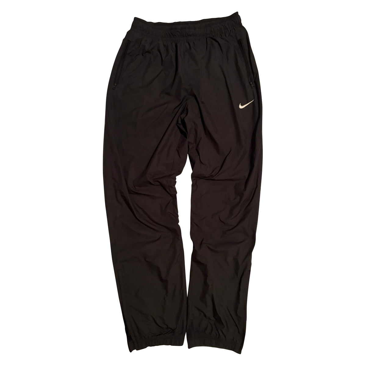Nike Vintage Track Pants – Black | Classic Swoosh, Zipper Details