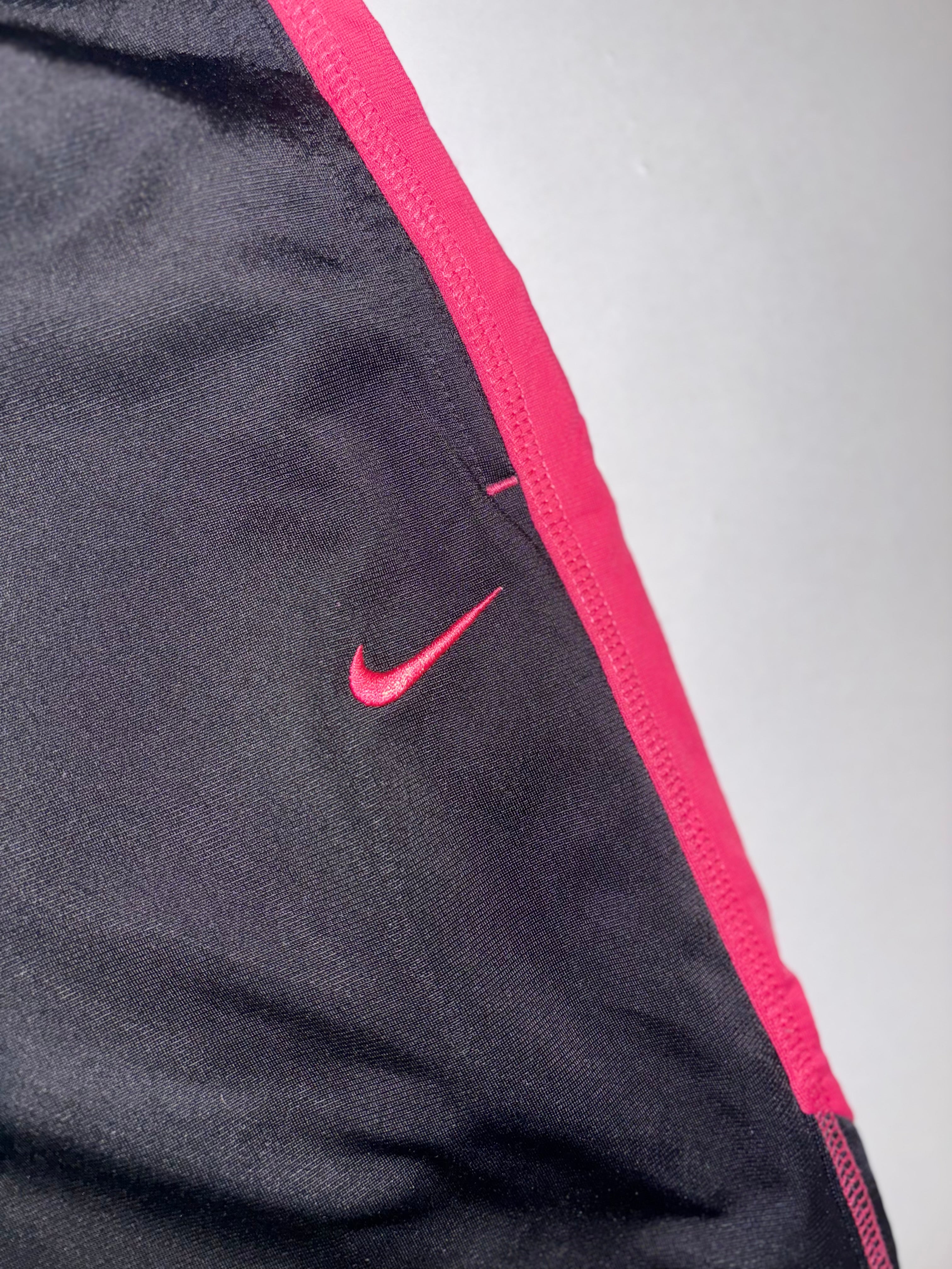 Nike Track Pants – Black with Pink Side Panels