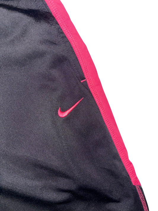 Nike Track Pants – Black with Pink Side Panels