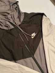 Nike Windbreaker Jacket – Tri-Tone (Black, Grey & Beige) with Hood