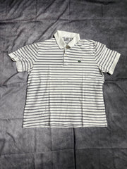 Lacoste Vintage Striped Polo Shirt – White/Black