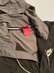 Nike Windbreaker Jacket – Tri-Tone (Black, Grey & Beige) with Hood