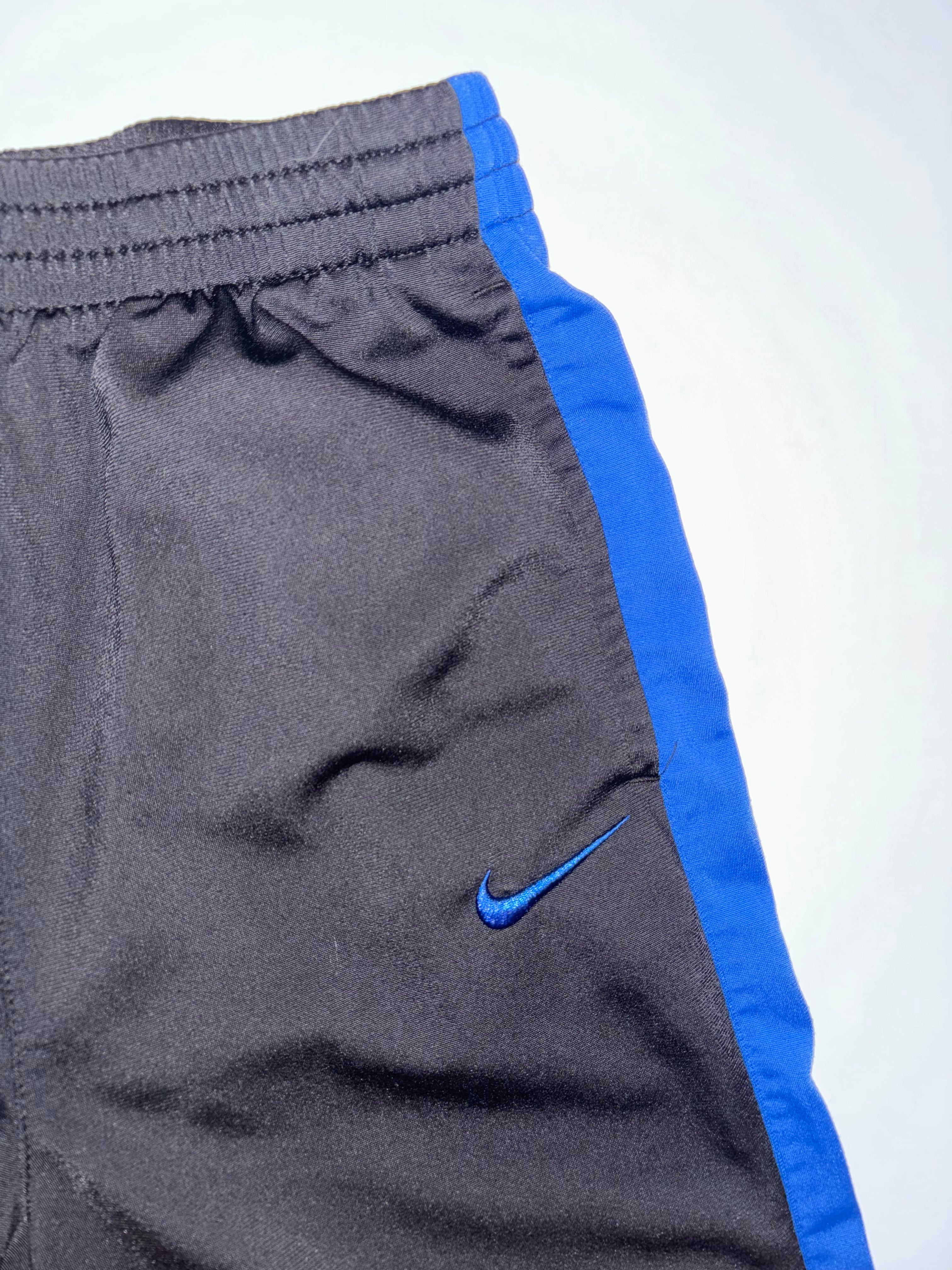 Nike Track Pants – Black with Royal Blue Side Panels