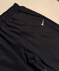 Nike Track Pants – Black with White Swoosh