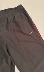 Nike Track Pants – Dark Grey with Red Side Stripes