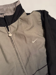 Nike Windbreaker Track Jacket – Black & Grey Gradient – Tagged XL (Fits Like L)