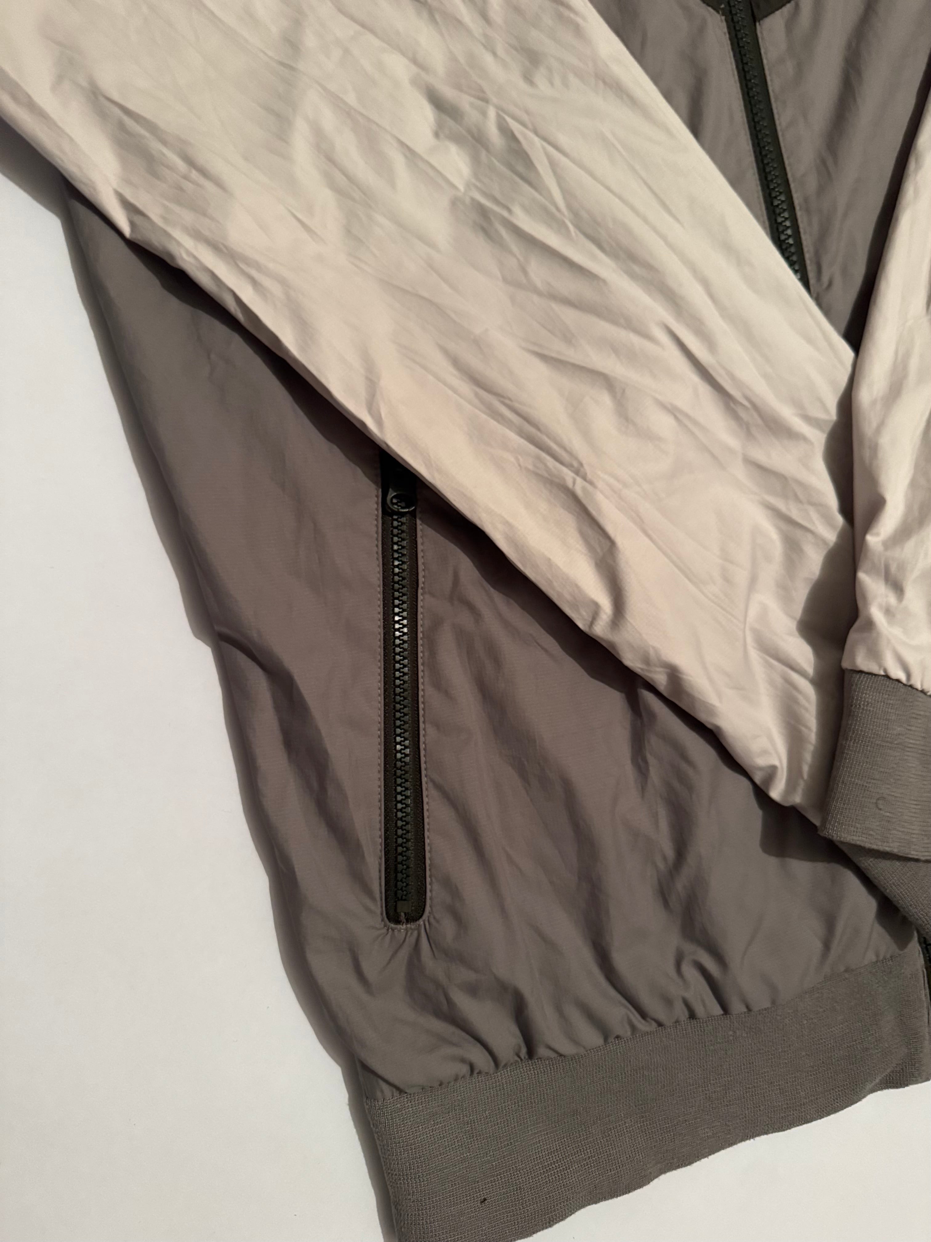 Nike Windbreaker Jacket – Tri-Tone (Black, Grey & Beige) with Hood